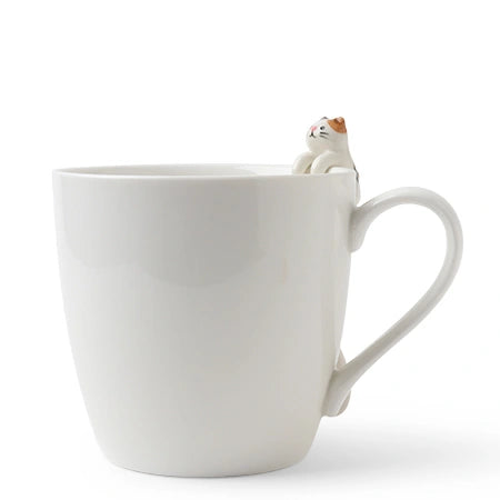 Cat Hanging Spoon - Calico/White