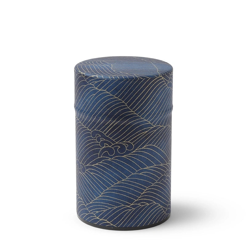 Tea Canister Indigo Gold Waves, 150g