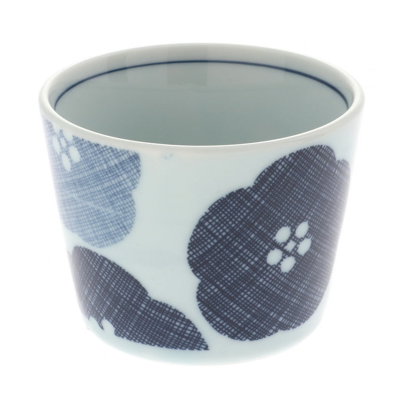 Soba Cup, Indigo Plum Blossoms.